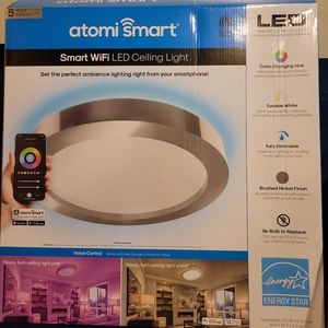 SMART Atomi  WiFi LED color changing Ceiling Light 16in $55 Brand New in Box